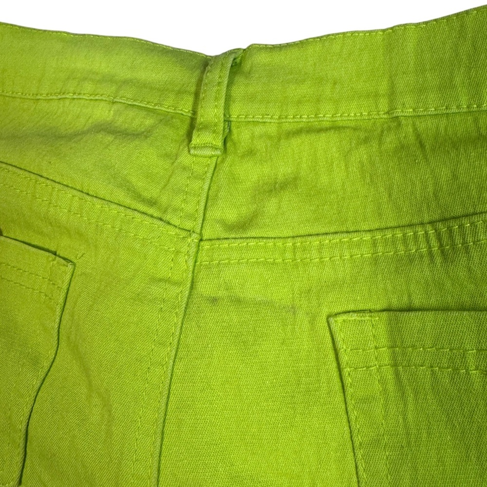Diane Gilman Green Skinny Jeans Zipper Details Women’s 8 USED - Picture 9 of 9